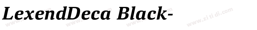 LexendDeca Black字体转换